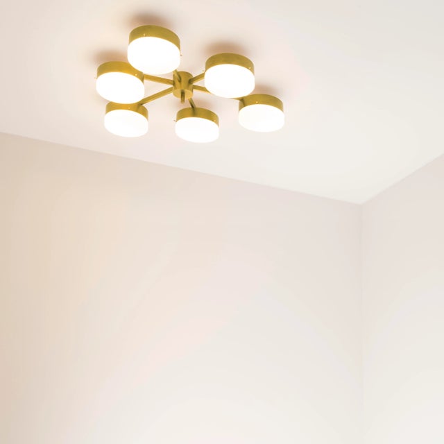 The Celeste Phosphenes Wall / Ceiling Light brings elegance to midcentury design through the inspiration of Italian design...
