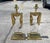 Postmodern Brass & Lucite Ionic Column Pillar Swag Table Lamps, a Pair For Sale In West Palm - Image 6 of 11