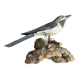 1950s Austrian Wood Carved Bird 75 For Sale