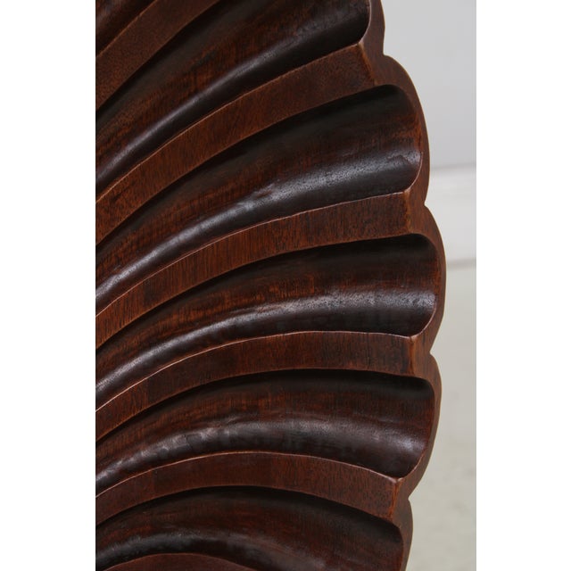 Edward Wormley for Dunbar Mahogany Shell Carved Table For Sale - Image 12 of 14