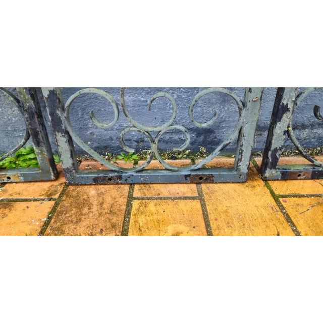 Antique Decorative Wrought Iron Panels, 1890s, Set of 4 For Sale - Image 7 of 9