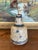 Ceramic Signed Vintage Studio Pottery Vase by Matay, Hand Thrown Stoneware With Speckled Glaze and Cobalt Brush Accents. For Sale - Image 7 of 10