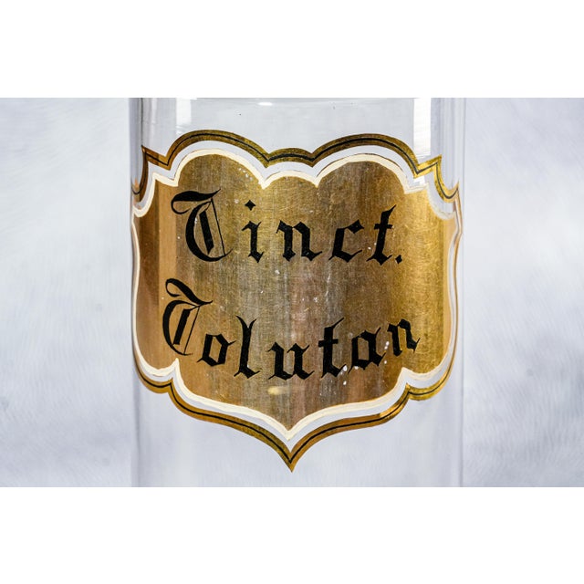 Pair 19th Century Large Antique Hand Painted Apothecary Pharmacy Display Bottles For Sale - Image 11 of 18