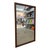 This vintage Mid-Century Modern rectangular wall mirror features a solid hardwood frame with mitered corner joinery and a...
