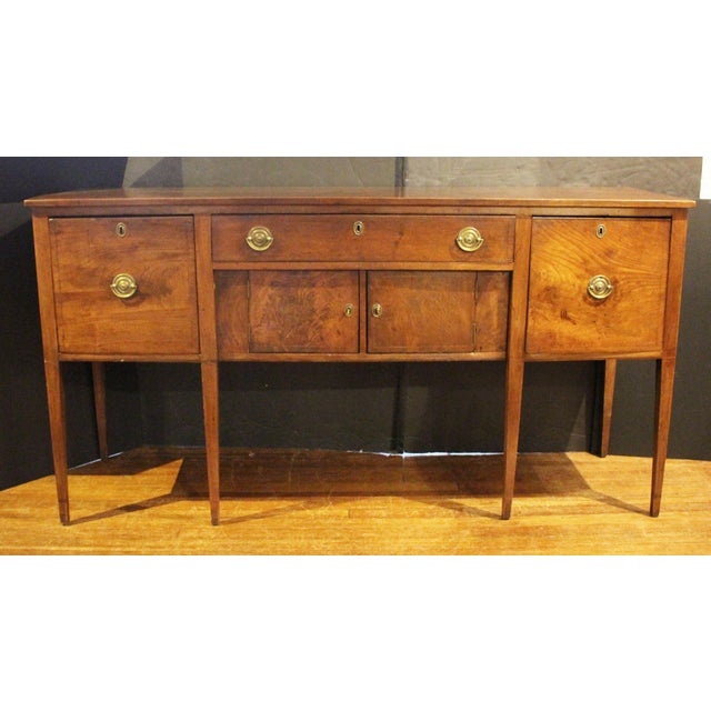 Federal Period circa 1790-1810 Hepplewhite Sideboard from Virginia. American native Walnut with Southern Yellow Pine &...