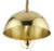 Vintage Pendant Lamp in Polished Brass by Florian Schulz, 1970s For Sale