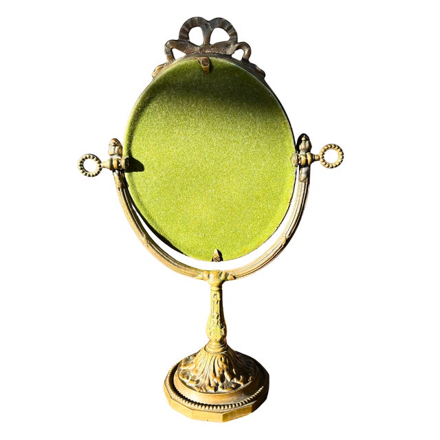 Antique French Bronze Vanity Mirror, 1890s For Sale - Image 3 of 6
