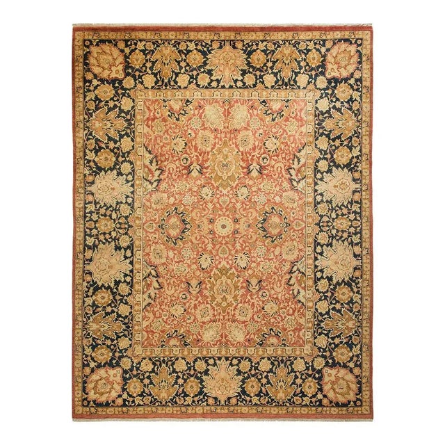 Mogul Collection Hand-Knotted Area Rug - Orange 8' 0" x 10' 6" For Sale - Image 4 of 4