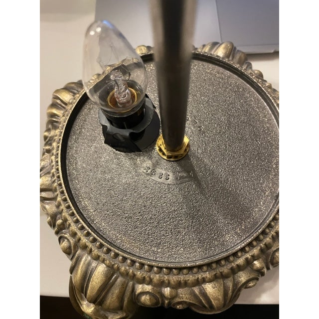 Late 20th Century Vintage 1976 Floral Frosted Lamp Gim For Sale - Image 5 of 8