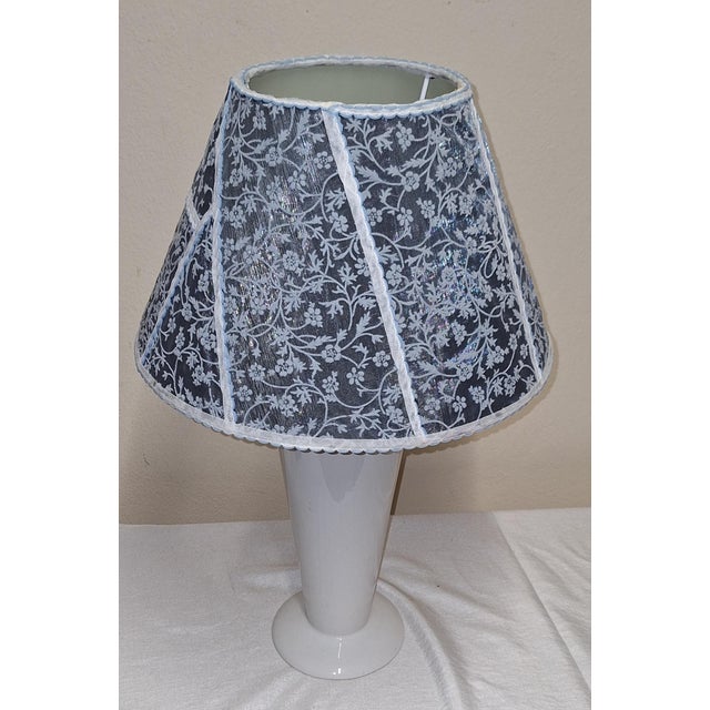 Vintage Table Lamp with White Ceramic Base, 1980s For Sale - Image 4 of 7