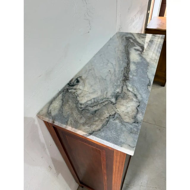 19th Century French Louis XVI Marble Top Sideboards / Bar For Sale - Image 10 of 11
