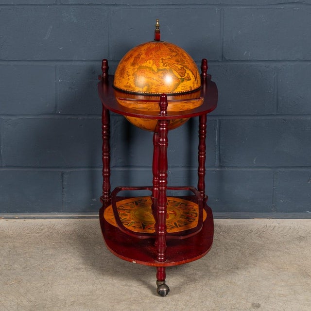 Wood Vintage Italian Globe Drinks Trolley, 1980s For Sale - Image 7 of 18