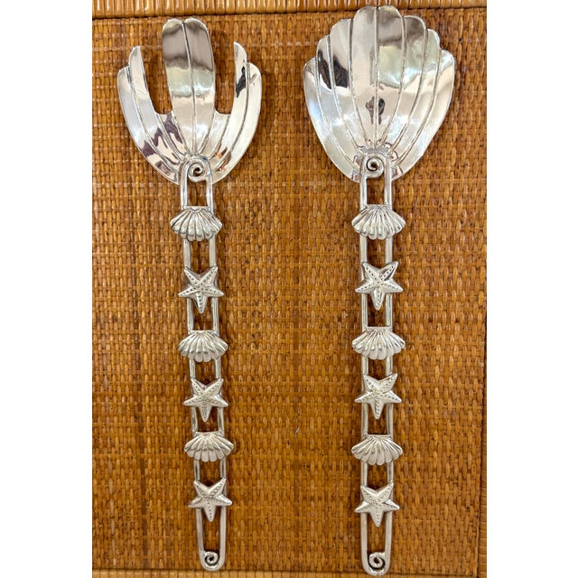 Emilia Castillo Shells and Starfish Silver Serving Set For Sale - Image 12 of 12