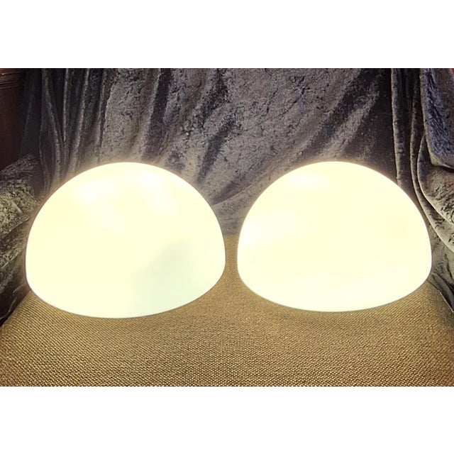White Vintage Ceiling Lamps with White Opal Glass Domes from Staff, 1970s, Set of 2 For Sale - Image 8 of 8