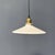 White Vintage White Opaline Bowl Pendant Lamp with Brass Fitting, 1930s For Sale - Image 8 of 12