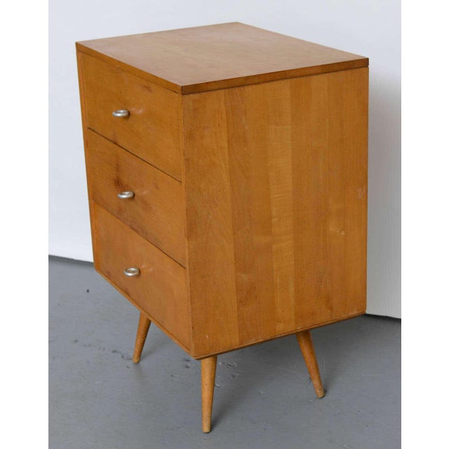 Paul Mccobb Planner Group 3 Drawer Side Table Nightstand In Solid