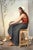 Exquisite hand painted KPM porcelain plaque - probably one of the finest. The panel portrays a beautiful girl seated on a...