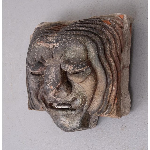 Original and unique Architectural ,Terracotta build in Wall Fountain head Terracotta stone mask ,sculptural architectural...