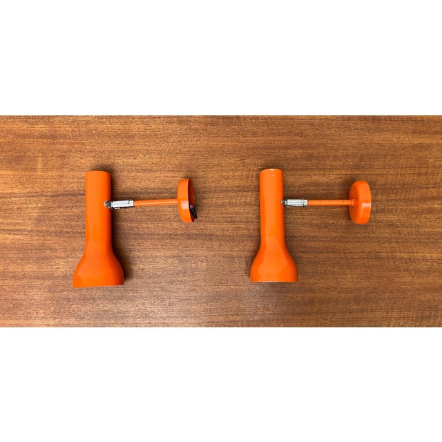Mid-Century Modern Space Age Wall Lamps Sconces by SLZ Team for Swiss Lamps International, 1960s, Set of 2 For Sale - Image 15 of 18