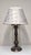 Vintage Table Lamp by Diga Colmore with Metal Base and Fabric Shade, 1990s, in Very Good conditions. Designed 1990 to 1999...