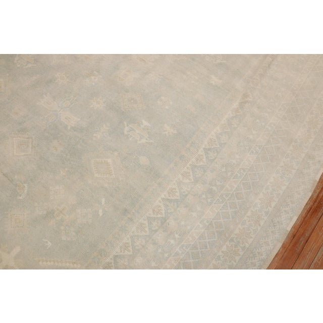 Vintage Zabihi Collection Large Pale Green Moroccan Rug - 8'3" x 16' For Sale - Image 4 of 11