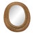 20 Th C Handmade Wicker Oval Wall Mirror For Sale