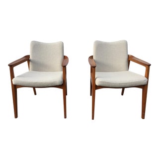 1950s Vintage France and Son Denmark Sigvard Bernadotte Arm Chair- A Pair For Sale