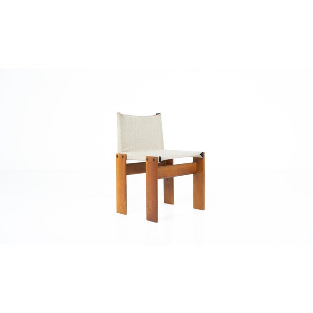 Monk Dining Chair attributed to Afra & Tobia Scarpa for Molteni, 1970s For Sale - Image 9 of 18