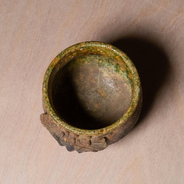 Vintage Studio Pottery Ceramic Bowl With Ethereal Face Signed by Artist Maria For Sale - Image 9 of 11