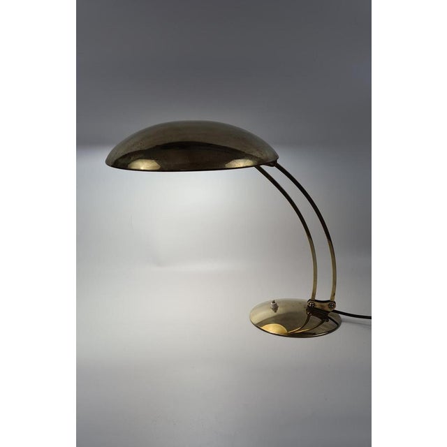 Bauhaus Brass Model 6764 Desk Lamp attributed to Christian Dell for Kaiser Idell, Germany, 1940s For Sale - Image 3 of 16