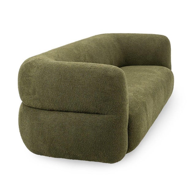 Mid-Century Modern Olive Green Olina Sofa For Sale - Image 3 of 8