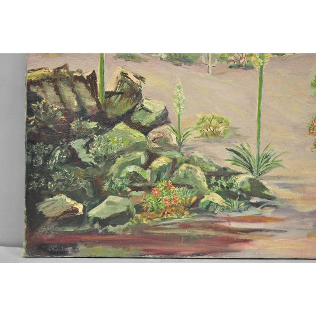 Traditional Vintage 1960's Oil on Canvas Southwestern Landscape Painting, Signed Souder For Sale - Image 3 of 12