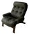 Rybo Rykken Chair in Green Leather by Solheim For Sale