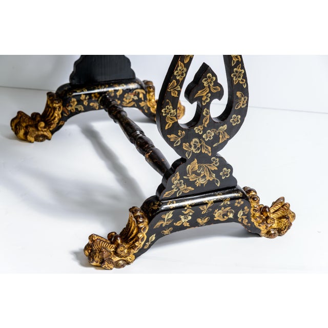 Exceptional 19th Century Chinoiserie Lacquer Work Table For Sale - Image 11 of 14