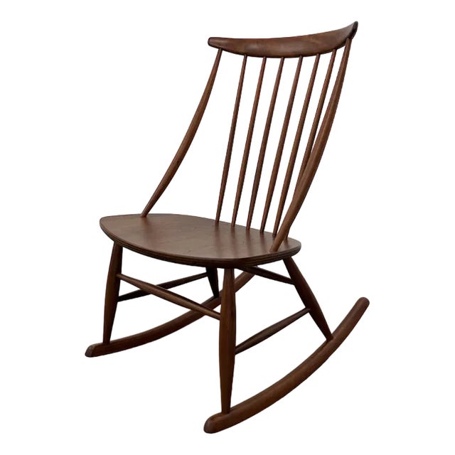 Mid-Century Rocking Chair by Illum Wikkelsø for Niels Eilersen For Sale