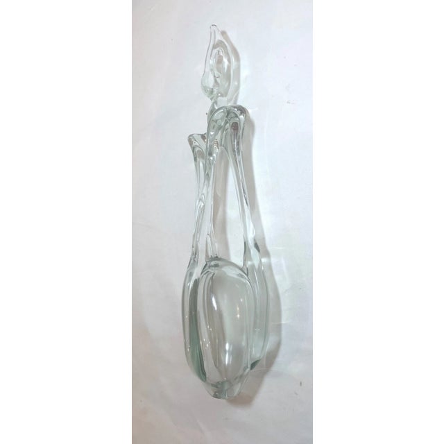 Up for sale is a wonderful vintage abstract art glass sculpture made and signed by John Bingham. It's blown by hand out of...