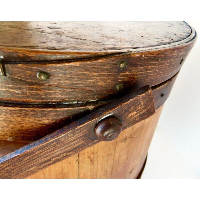 Late 19th C Authentic Shaker Wood Bucket. Pennsylvania, Circa 1885. All Original For Sale - Image 9 of 10
