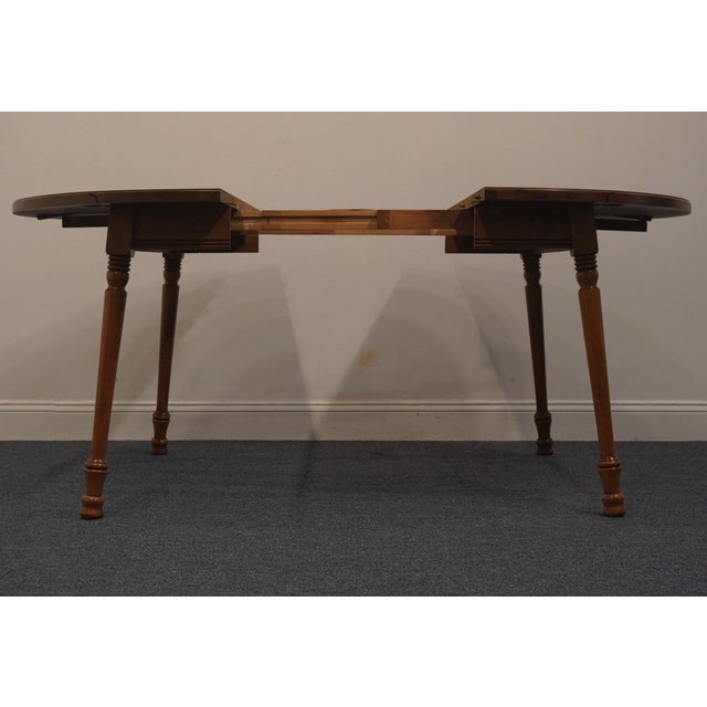 Tell City Solid Hard Rock Maple Colonial Early American 48" Drop Leaf Dining Table F8162 For Sale - Image 10 of 12