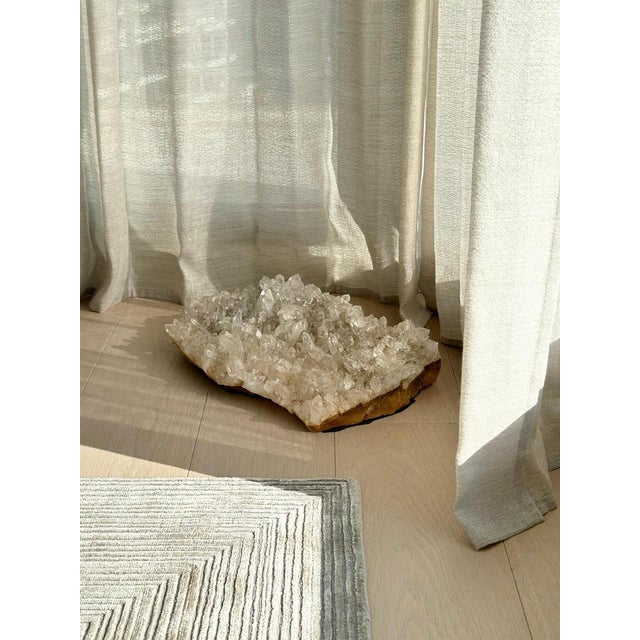 Gemstone Large Brazilian Quartz Crystal Cluster Specimen For Sale - Image 7 of 10