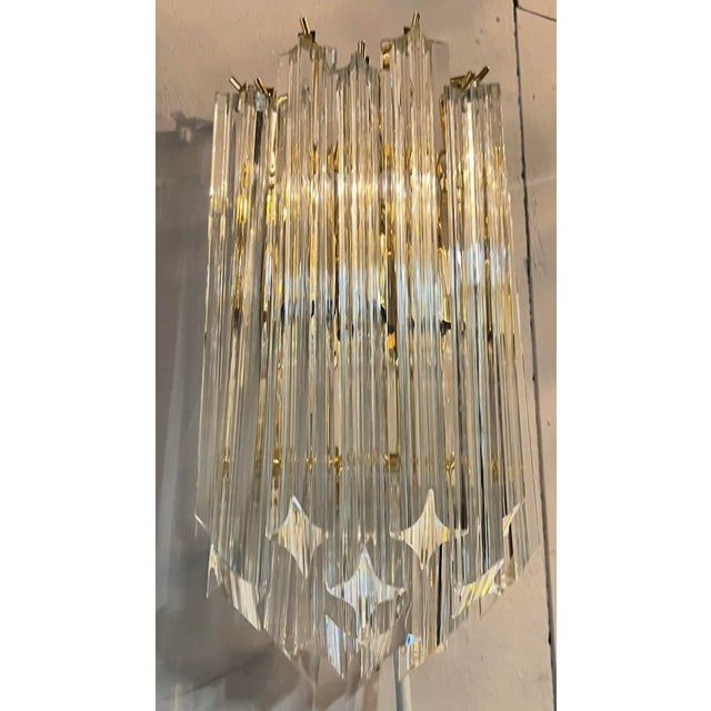Novaresi Vintage Crystal Wall Lamps by Paolo Venini for Novaresi, 1950s, Set of 2 For Sale - Image 4 of 6