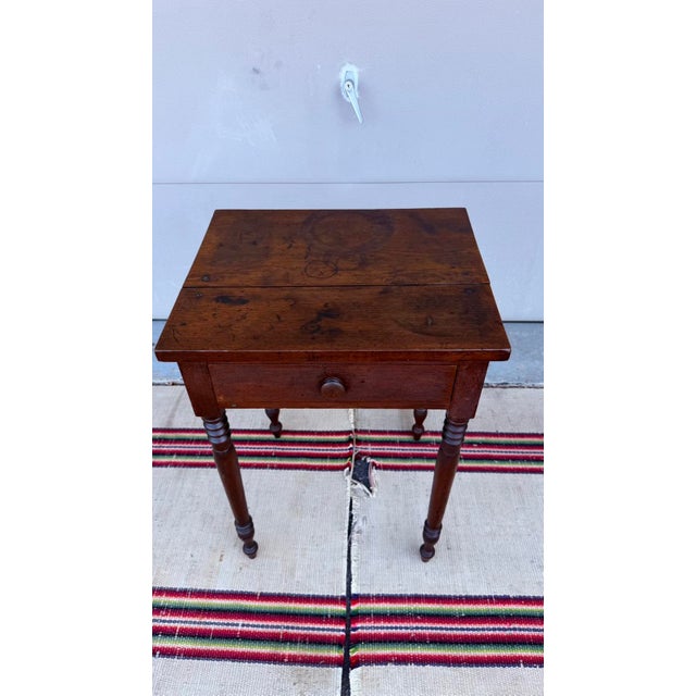 Antique Sheraton Walnut One-Drawer Stand, Chester County Pa, Circa 1820-1840 For Sale - Image 17 of 18