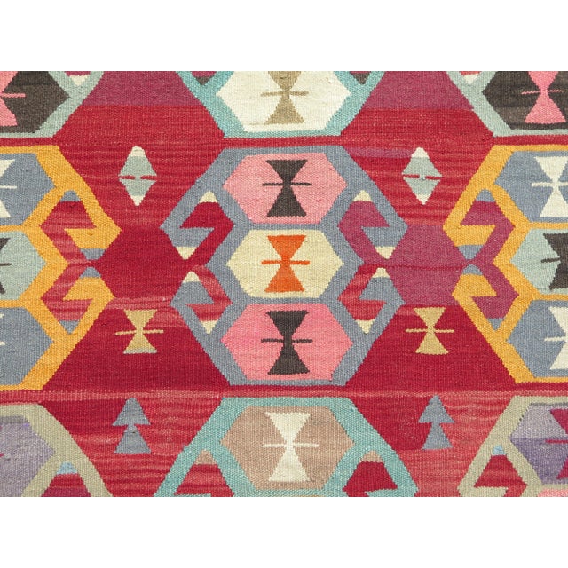 Textile Vintage Turkish Boho Kilim Area Rugs For Sale - Image 7 of 11