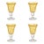 Antibes 4-Piece Set Wine Glasses, Yellow For Sale