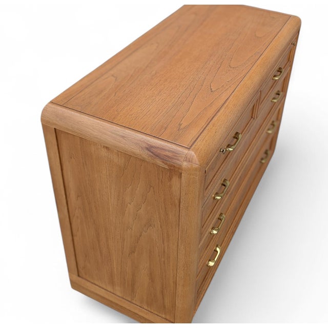 Thomasville 1980s Thomasville Prestige Oak Drawer Console Sideboard For Sale - Image 4 of 18