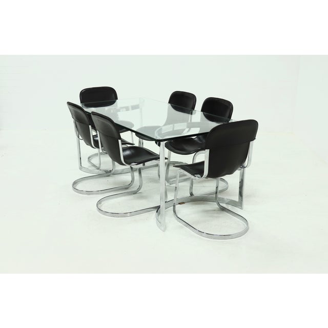 Italian Modern Dining Table and Chairs from Cidue, 1970s, Set of 7 For Sale - Image 16 of 16