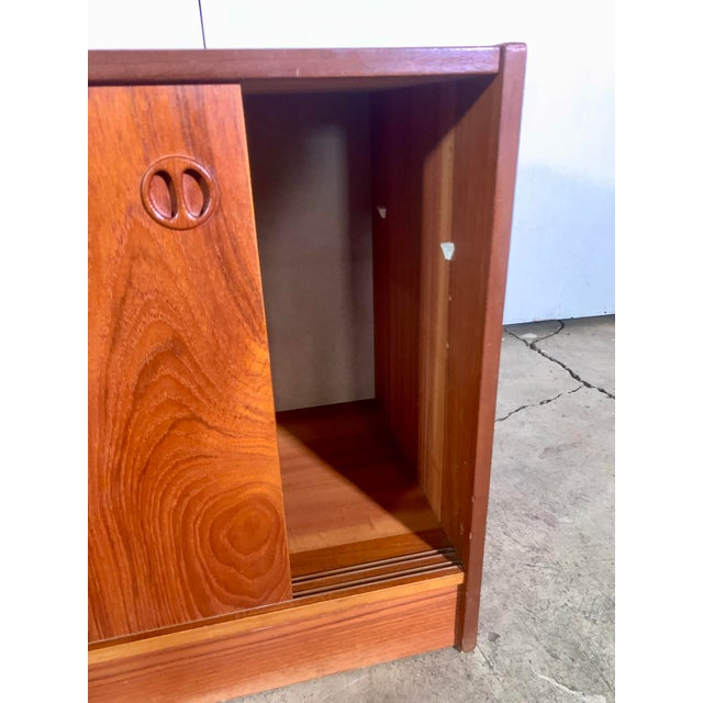 Brown Small Vintage Teak Sideboard. Denmark For Sale - Image 8 of 11