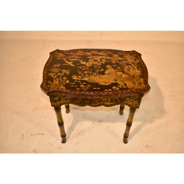 Circa 1960's Chinoiserie Side Table From England For Sale - Image 12 of 13