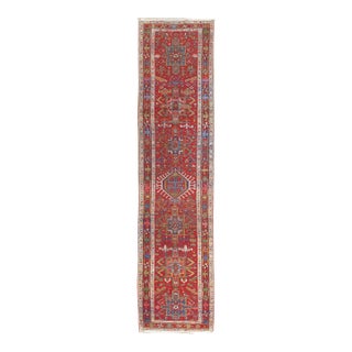 Vintage Red Karadja Hand Woven Runner Rug 2ft 8in X 11ft 1in For Sale