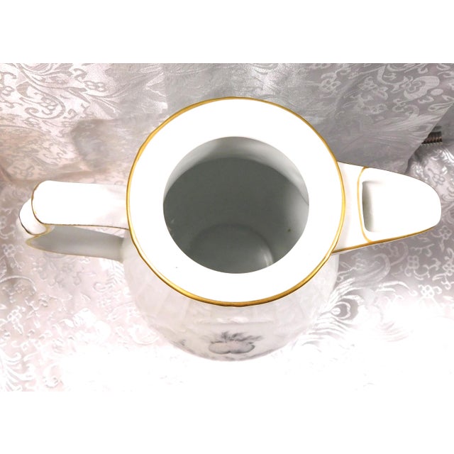 1970s Rosenthal Coffee Pot in Grey Rose For Sale - Image 9 of 13