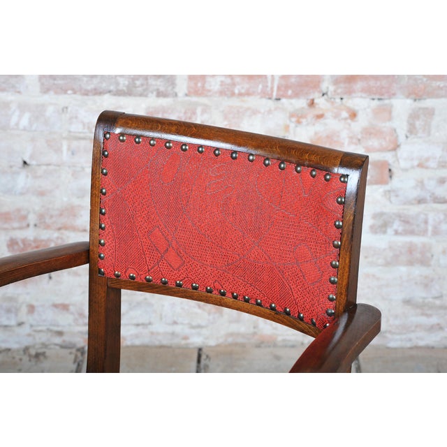 Art Deco Beech Chairs by Jules Leleu, France, 1930s, Set of 4 For Sale - Image 11 of 13